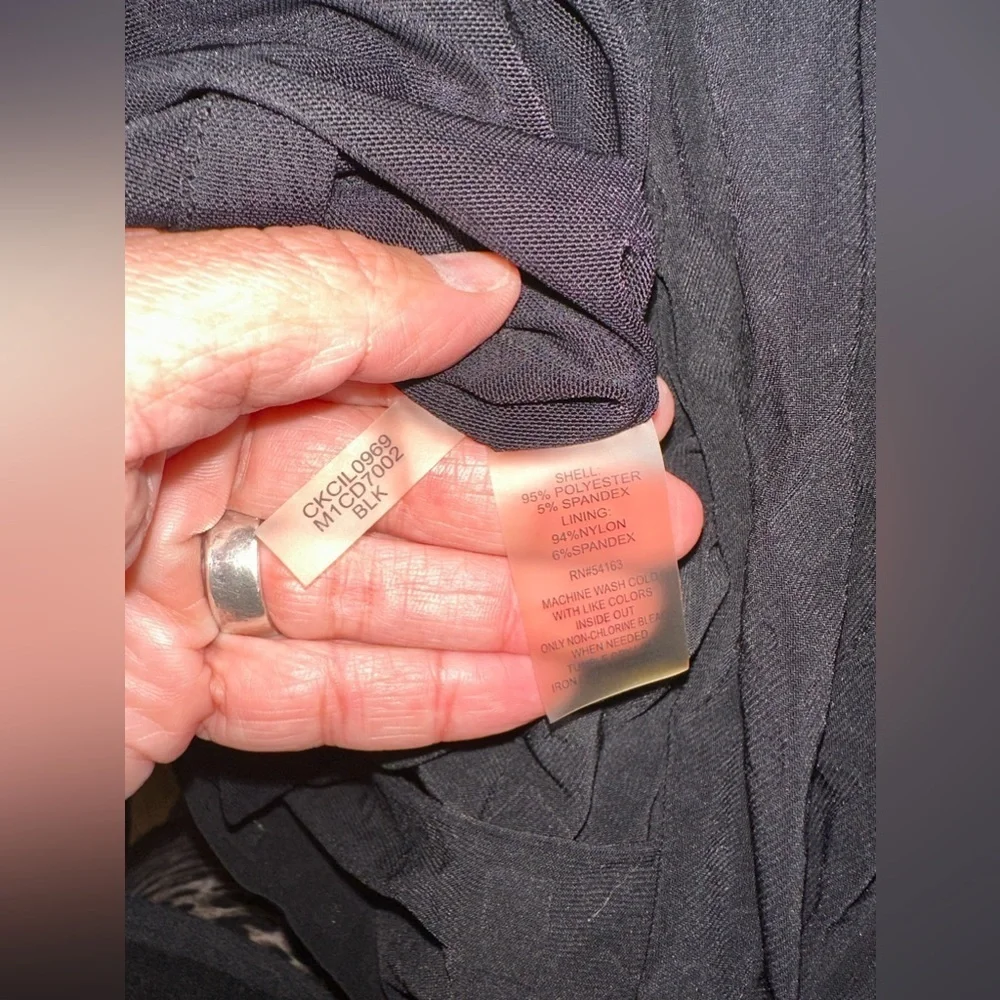 Calvin Klein Minimalist Glam Studded Pleated Shift Dress - Picture 11 of 11